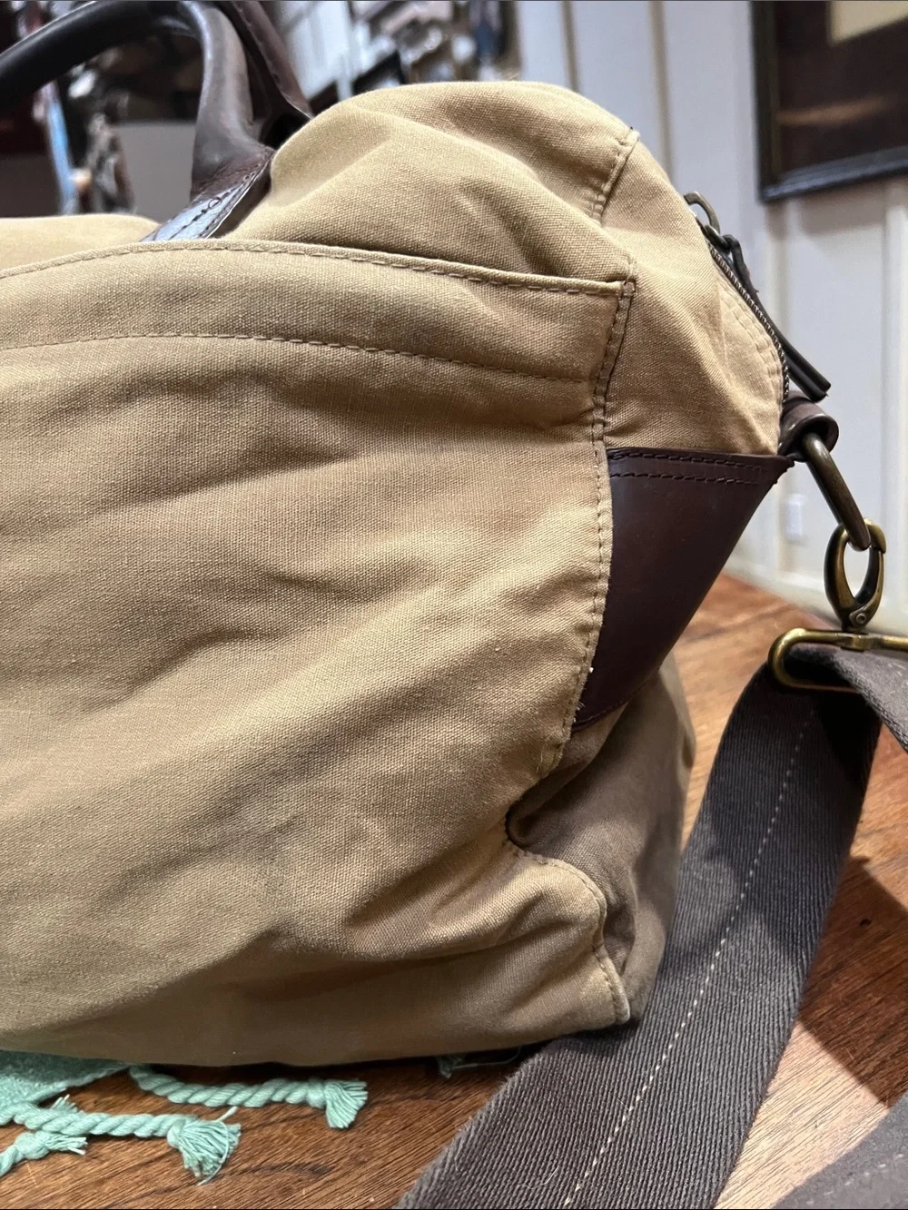 Fossil Wagner Waxed Canvas Duffel Bag